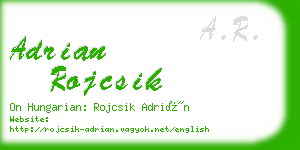 adrian rojcsik business card